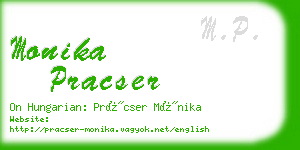 monika pracser business card